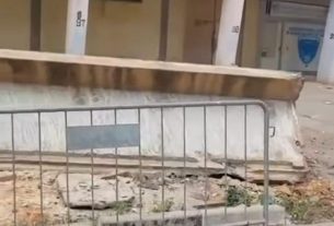 Queda de placa no Estádio da Cidadela expõe degradação da infra-estrutura